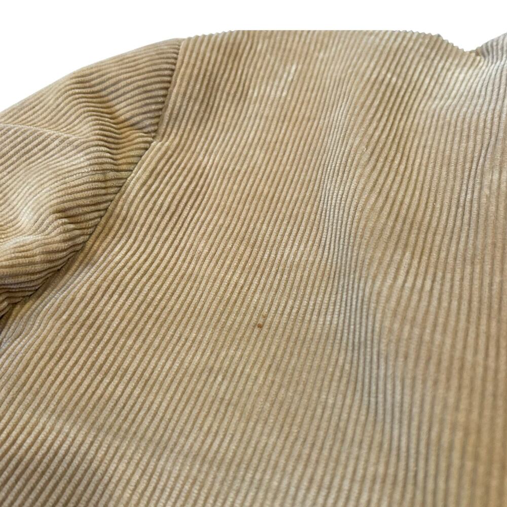 Tan Corduroy Blazer Suede Shoulder Patch 2 Button 44R - Picture 7 of 14